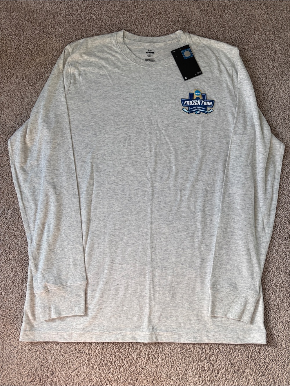 Men's Gray 2026 Vegas 'Frozen Four' Long Sleeve Shirt